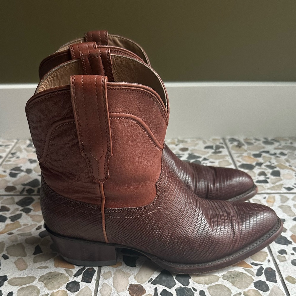 Tecovas “The Casey” Leather Bourbon Lizard